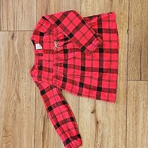 2/$6 Carter's Toddler Girls Sz 24mo Buffalo Plaid Long Sleeve Shirt